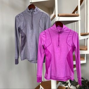 Champion Long Sleeve Quarter Zip Workout Shirts